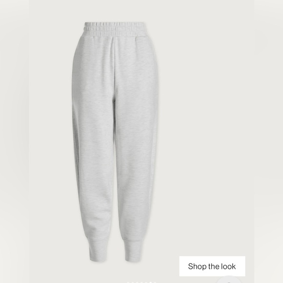 Varley Relaxed Cuffed Sweatpants Ivory Marl Regular Length Size S NWT - Picture 5 of 5